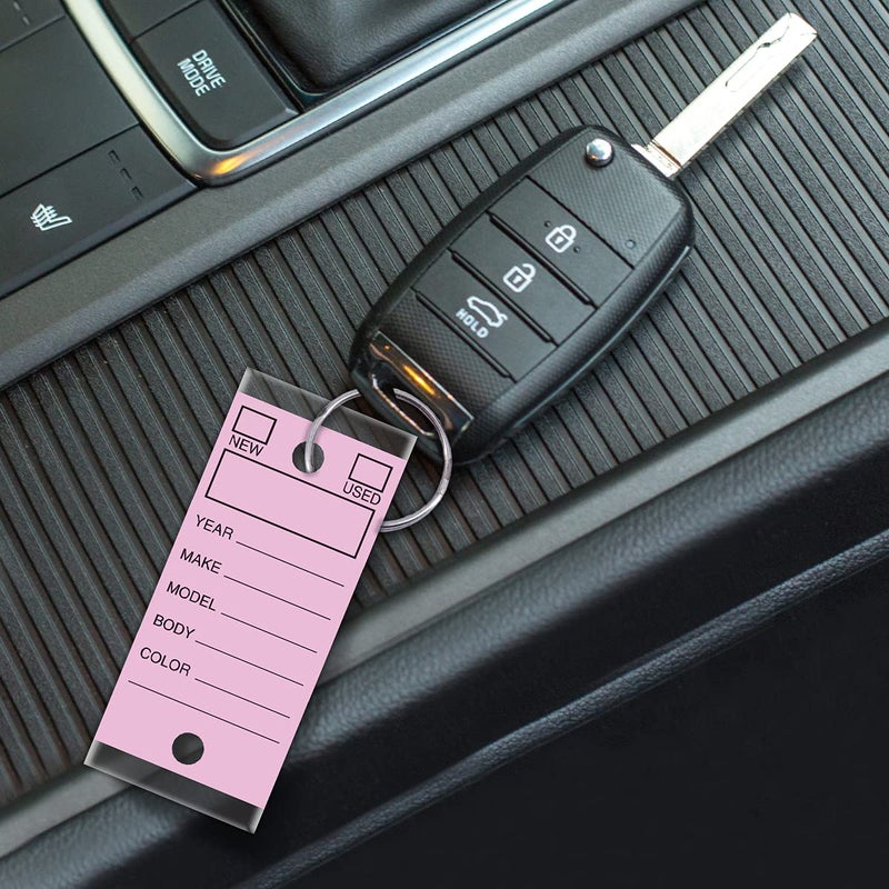 Versa-Tags بطاقات فيرسا 250 في العلبة، بطاقات مفاتيح ورقية ذات حماية ذاتية مع حلقات مقسومة مطلية بالكروم مثالية لوكلاء السيارات والشاحنات أو المركبات الترفيهية ليلك - Image 5